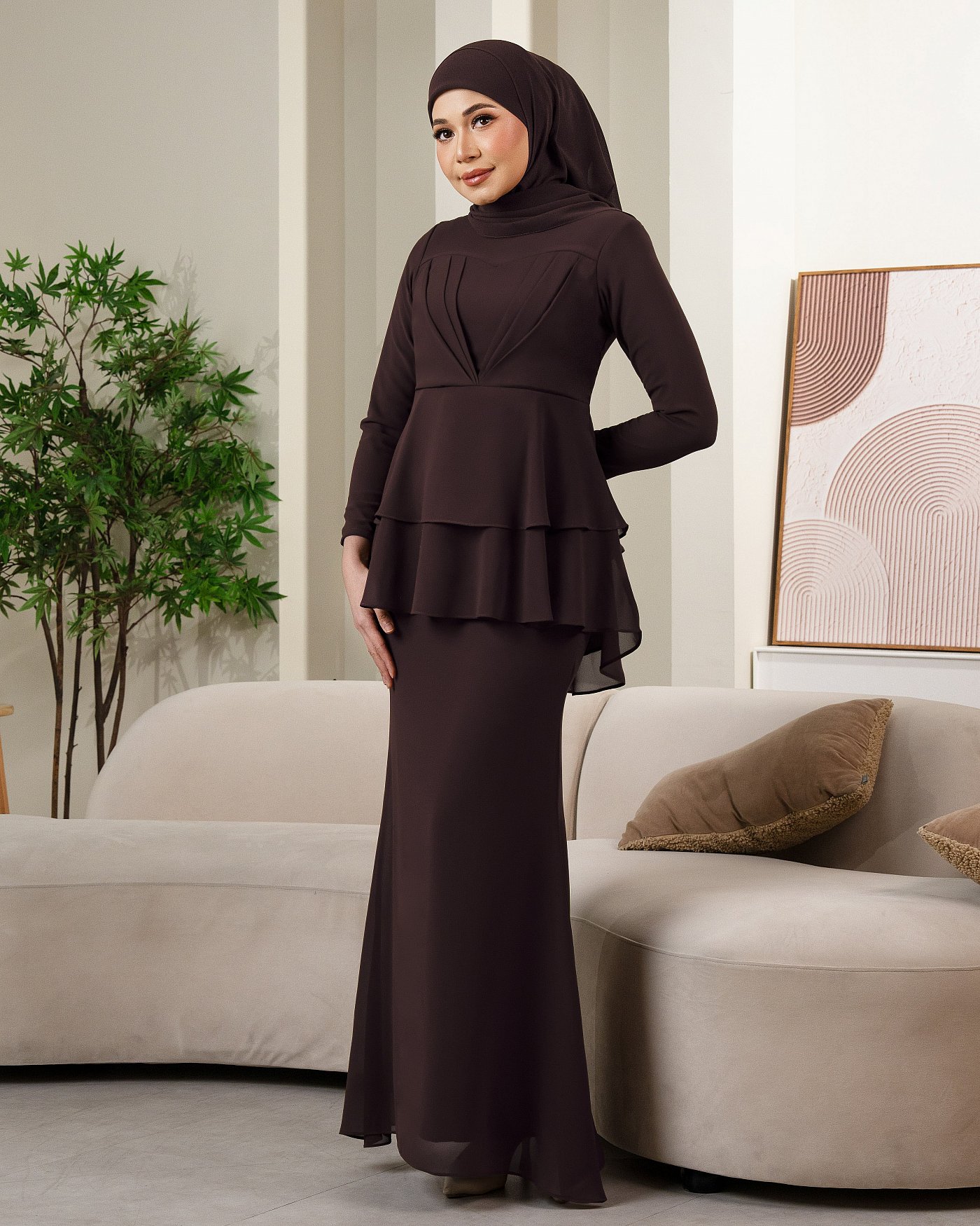 IVY KURUNG - MAHOGANY BROWN