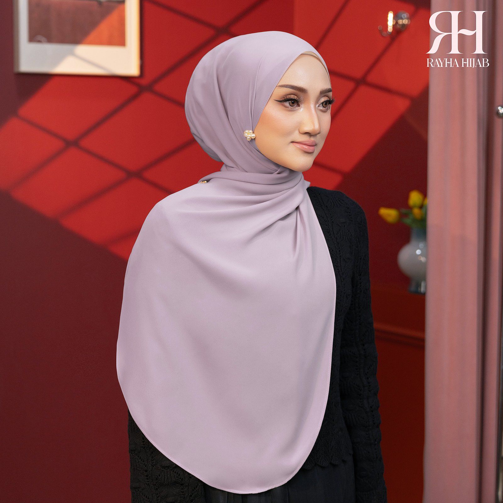 PLAIN HOODIE SHAWL - ASH LAVENDER
