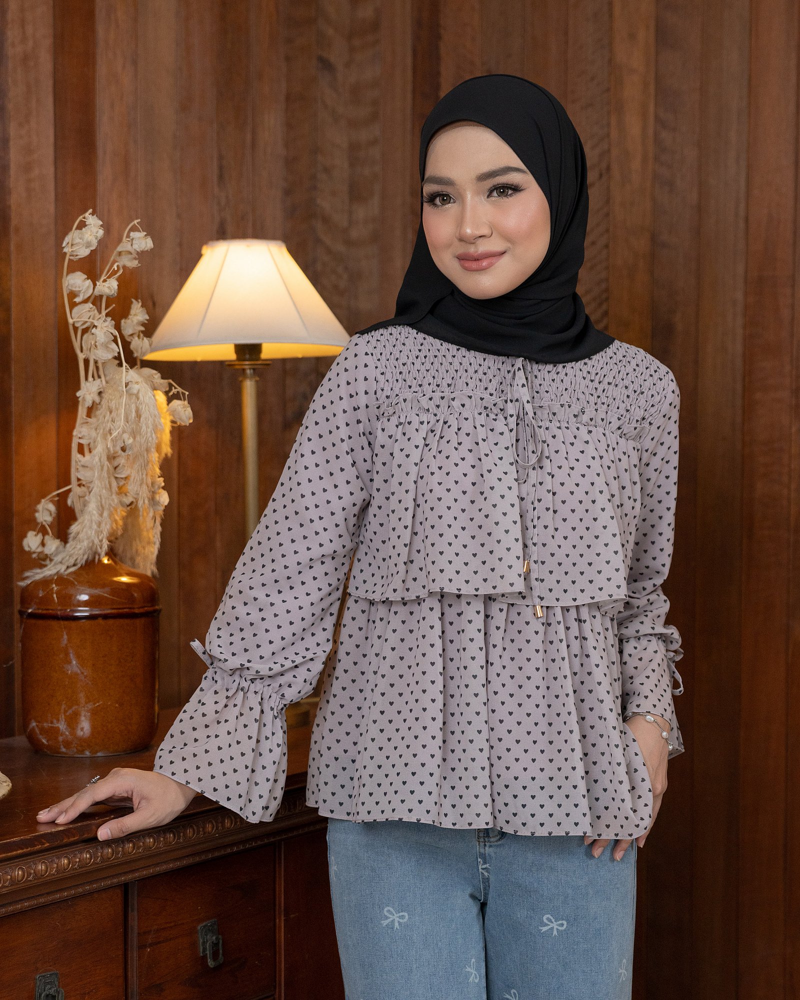 DOLLY BLOUSE - SMOKE GREY