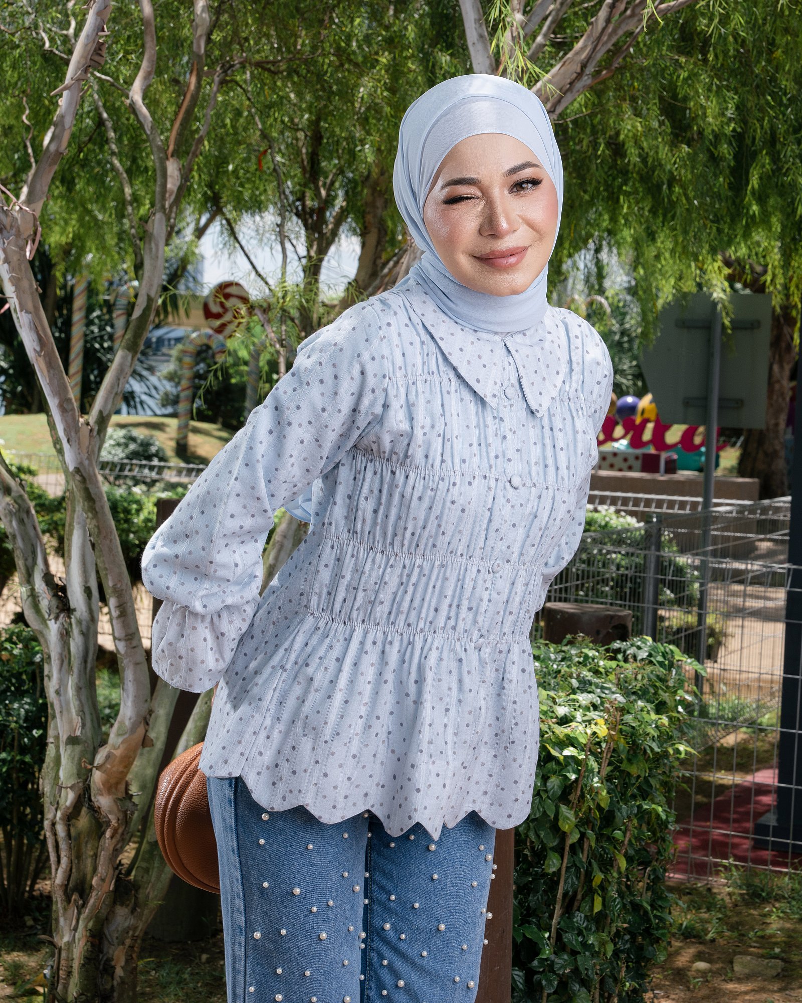 DORA BLOUSE - CLOUDY BLUE