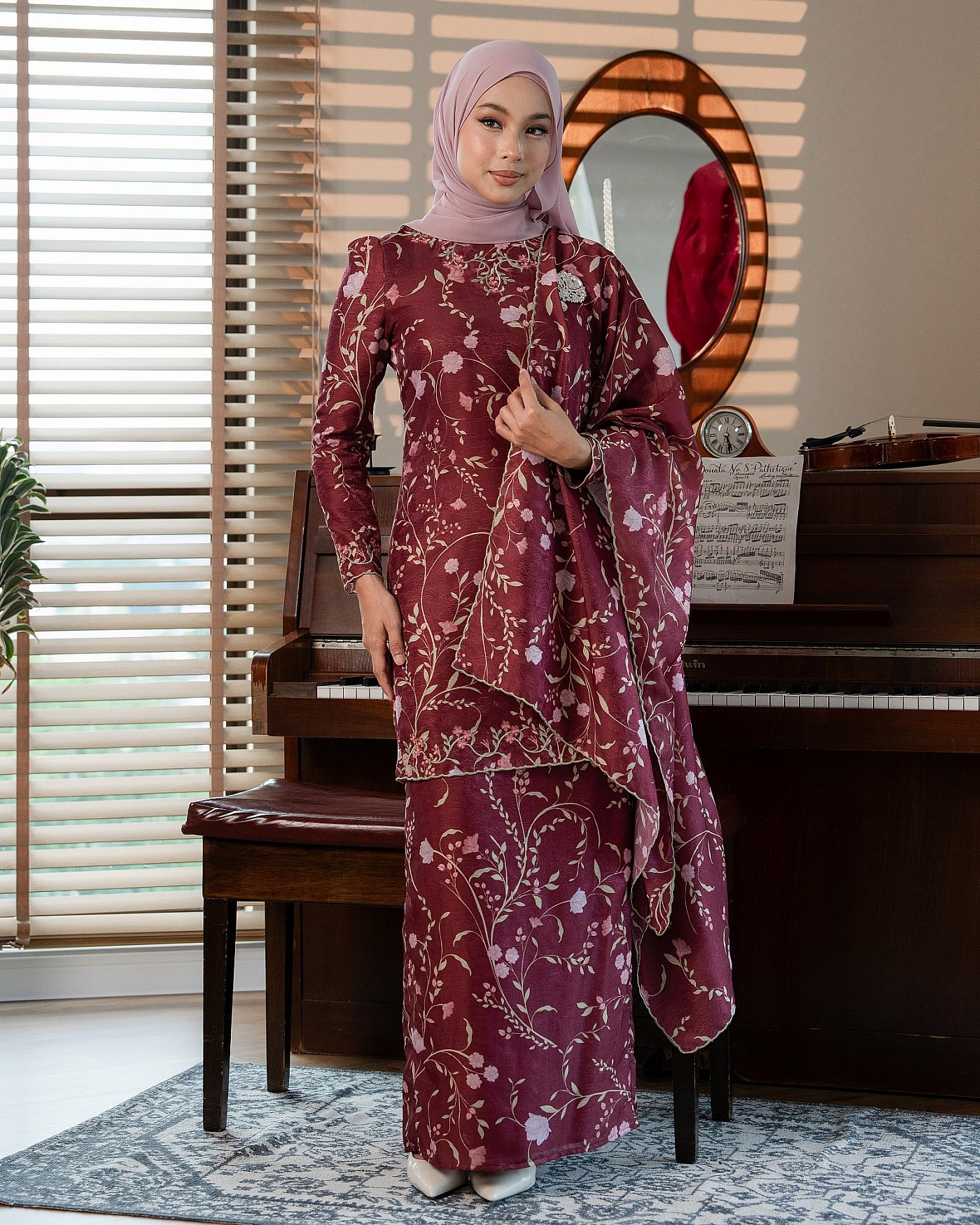 SEIRRA KURUNG - DARK MAROON SEIRRA KURUNG - DARK MAROON
