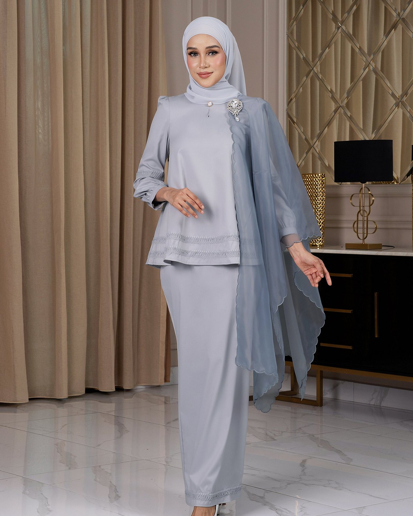 MAWAR KURUNG - LIGHT GREY