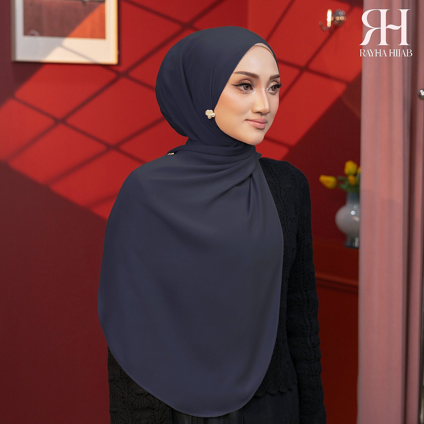 PLAIN HOODIE SHAWL - MIDNIGHT NAVY