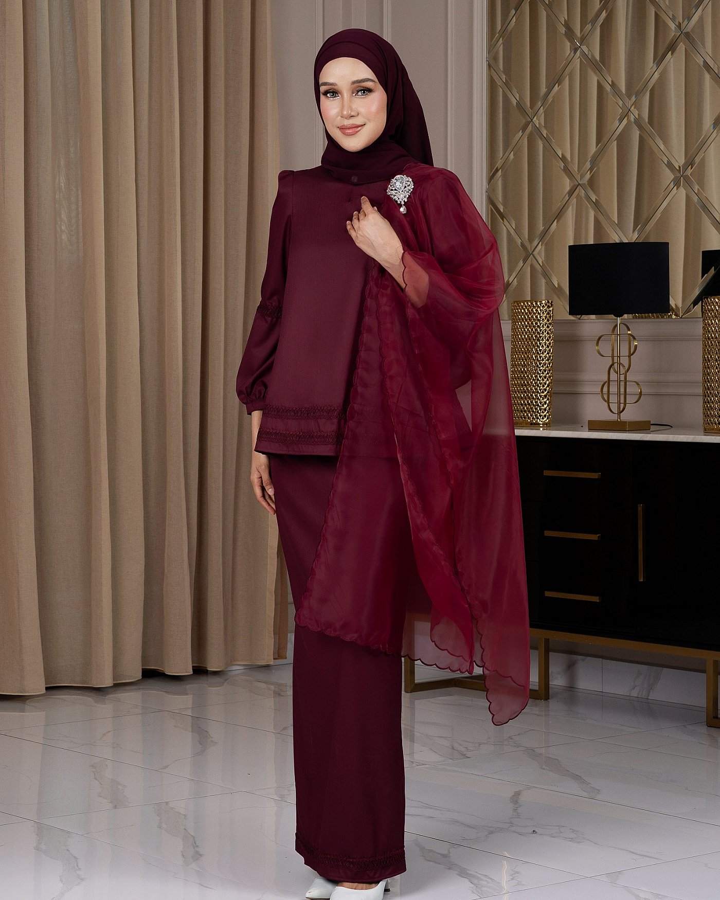 MAWAR KURUNG - DARK MAROON