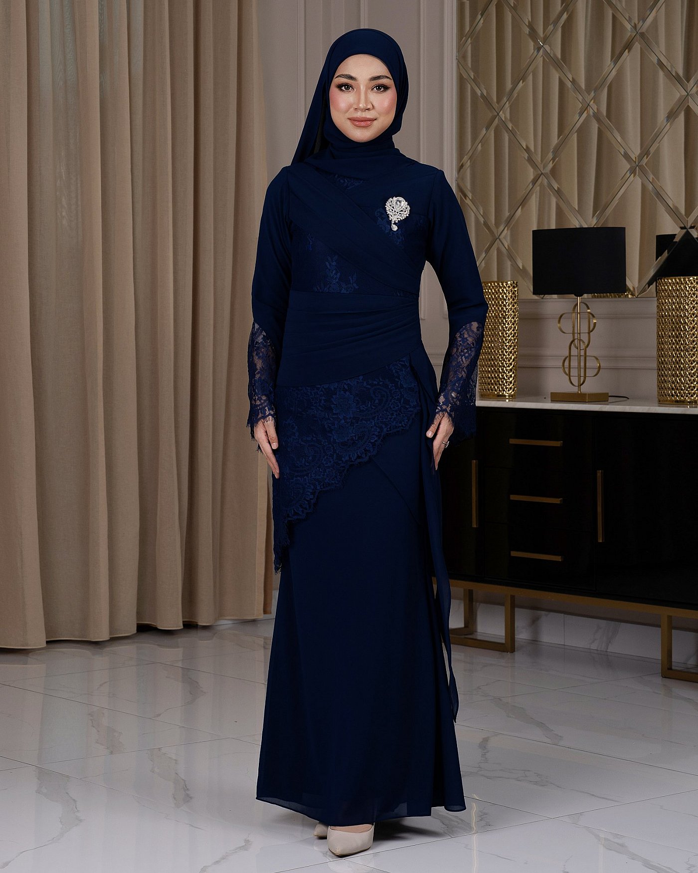 YULIENNE KURUNG - NAVY BLUE