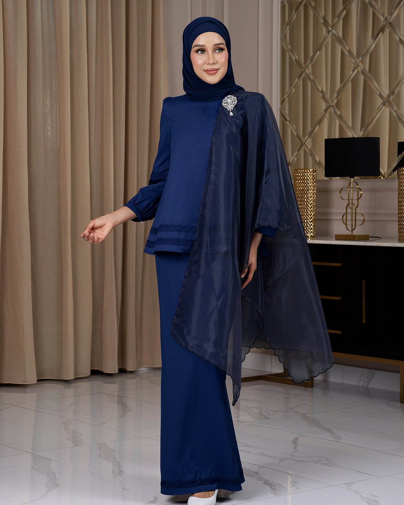 MAWAR KURUNG - NAVY BLUE