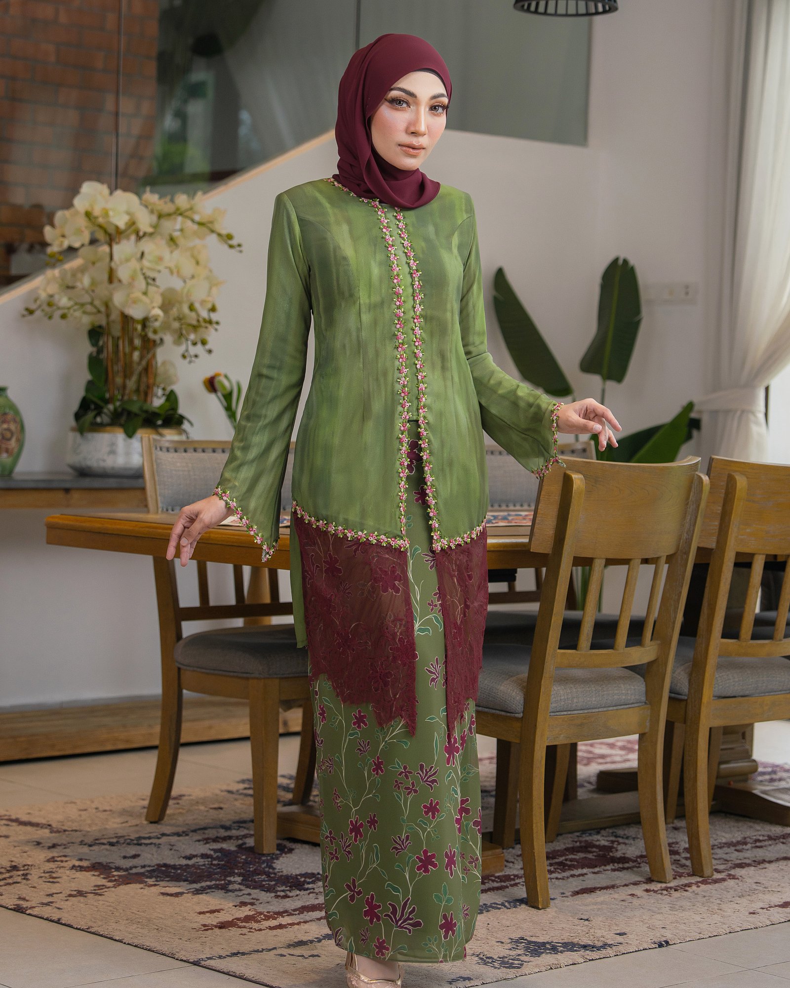 EVELIANA KURUNG - OLIVE CHERRY