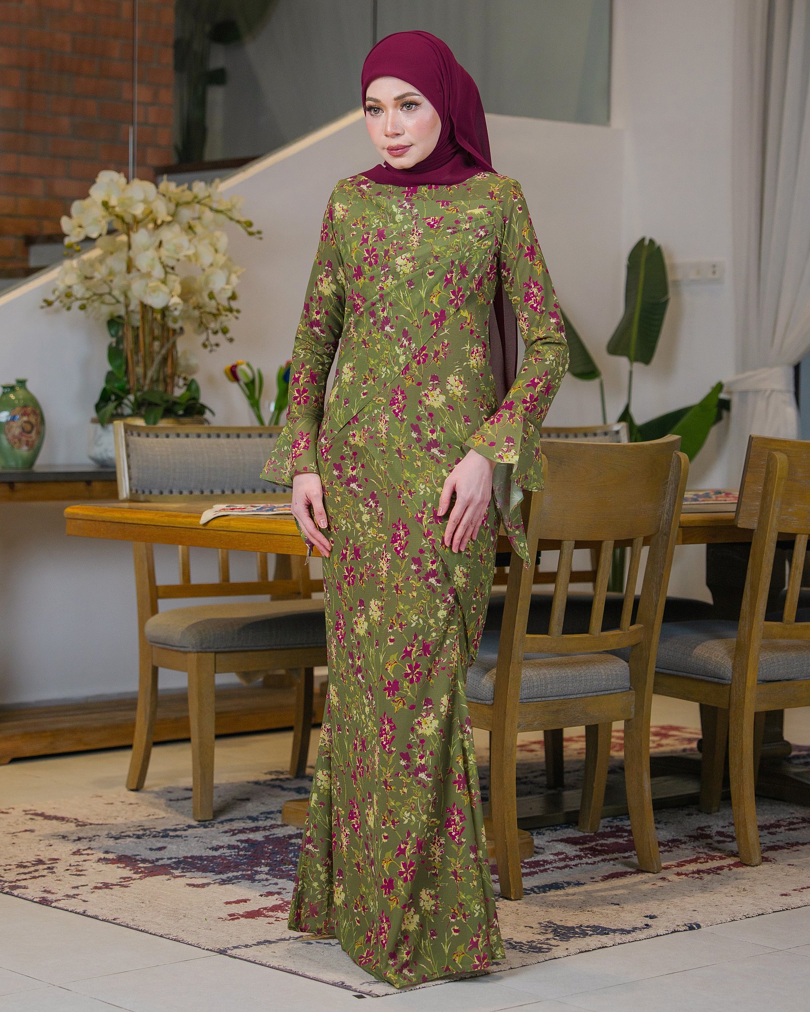 DELLA KURUNG - OLIVE CHERRY DELLA KURUNG - OLIVE CHERRY